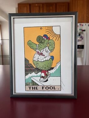 Phillie Phanatic "The Fool" Framed Art Print - Green